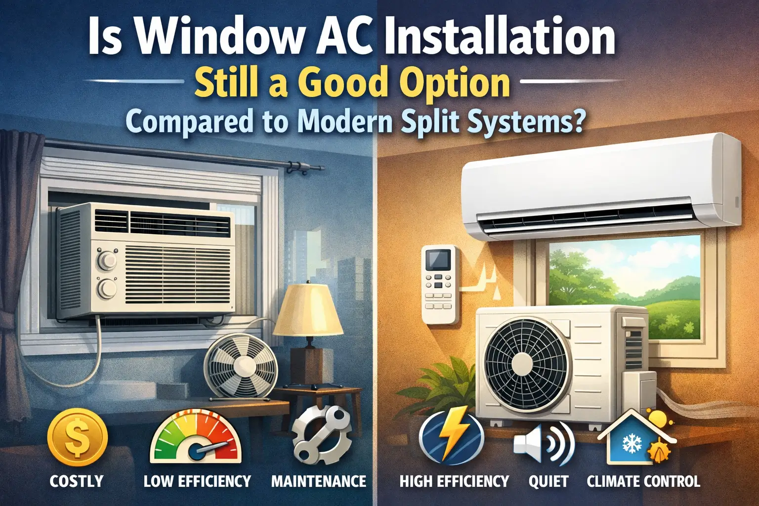 Is Window AC Installation Still a Good Option Compared to Modern Split Systems?