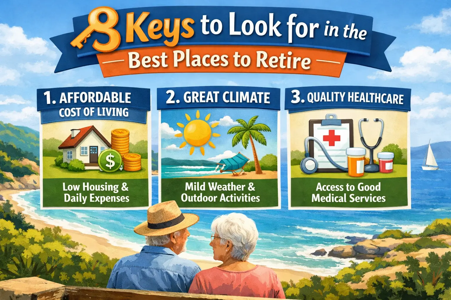3 Keys to Look for in the Best Places to Retire